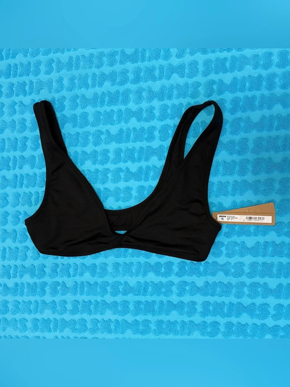🖤 SKIMS Signature Swim Plunge Triangle Top & Mid Waist Bottom Set | Onyx | M | 🖤